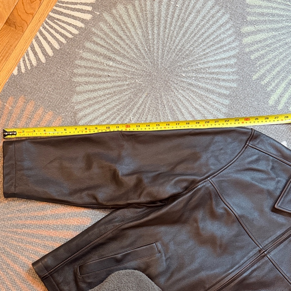 Eddie Bauer Men's Dark Brown Leather Jacket - Picture 8 of 12